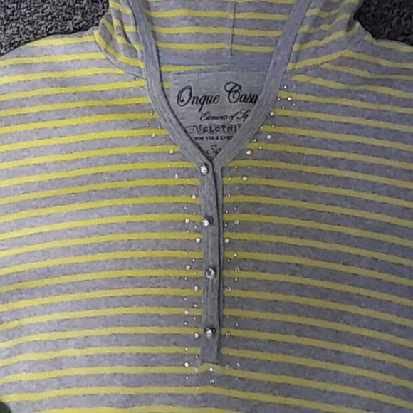 Onque Casuals Bling Stripe Long Sleeve Top - Picture 2 of 4
